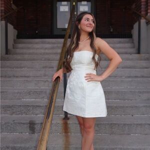 Princess Polly Strapless Cream Dress